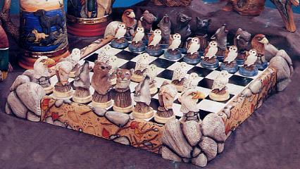 Wildlife chess set